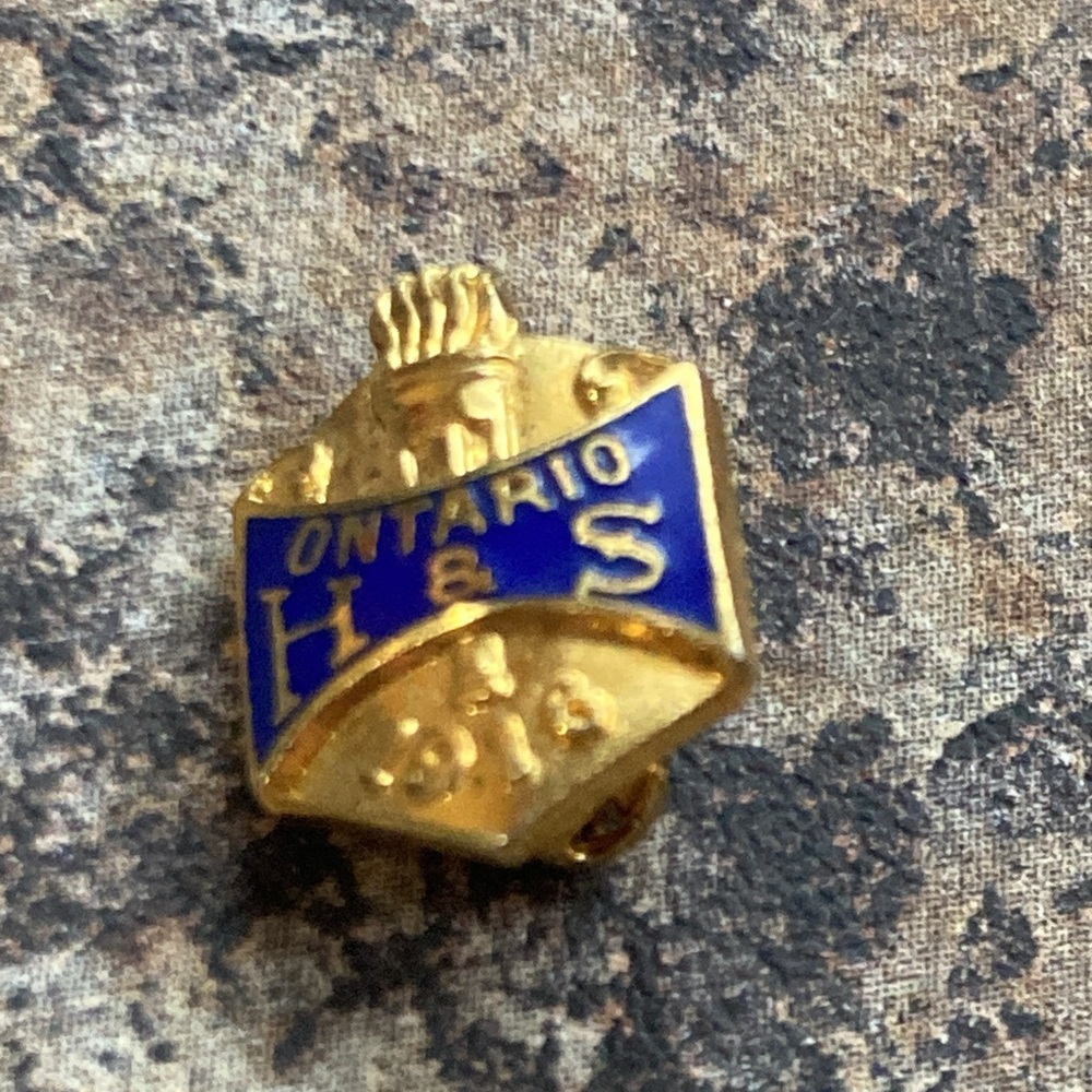 Vintage Ontario H & S Enamel Lapel Pin “